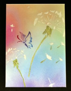 peinture aquarelle fleur fleur de pissenlit