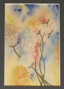 peinture aquarelle fleur fleur de pissenlit