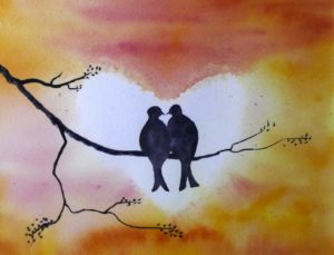 peinture aquarelle animaux oiseau