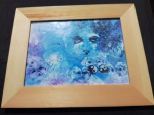 peinture yupo aquarelle abstrait chien