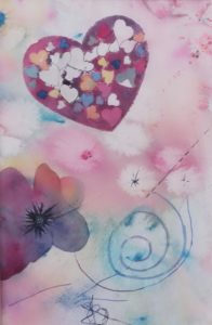 Peinture Aquarelle Ballon Coeur