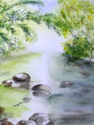 Aquarelle- La Rivière d'Ai
