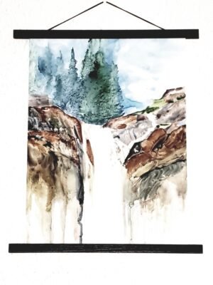 Yupo aquarelle - Cascade 40x50cm
