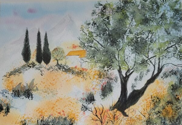Aquarelle - C'est encore l'été- 30x40cm