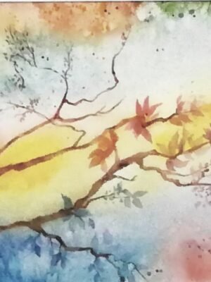 Aquarelle- Comme un air de printemps 30x40 cm