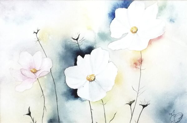 Aquarelle - Fleurs des Champs 30x40 cm Aquarelle - Fleurs des Champs 30x40 cm