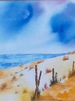 Aquarelle - Le long des Dunes-30x40cm