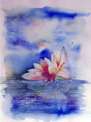 Aquarelle - Nénuphar 40x50cm