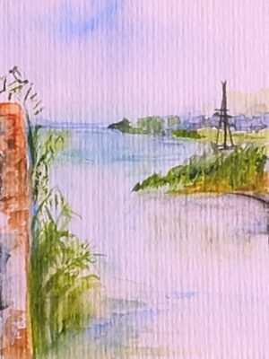 Aquarelle - Quelque part en bretagne 10x15cm