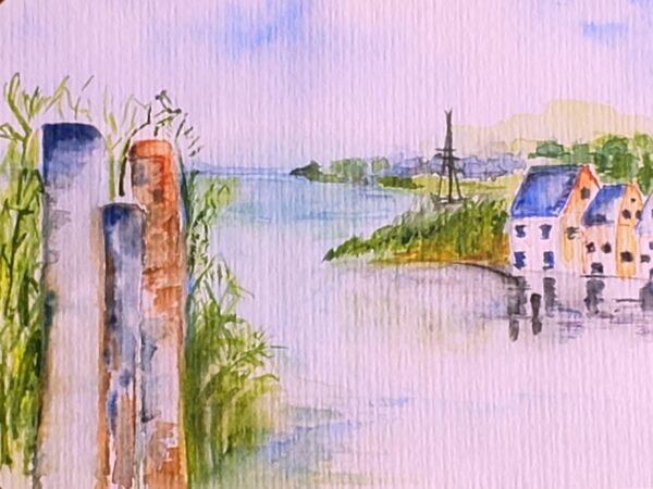 Aquarelle - Quelque part en bretagne 10x15cm