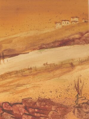 "desertique" - Aquarelle- 30x40cm