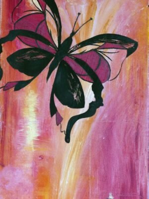 papillon vole 25x50cm